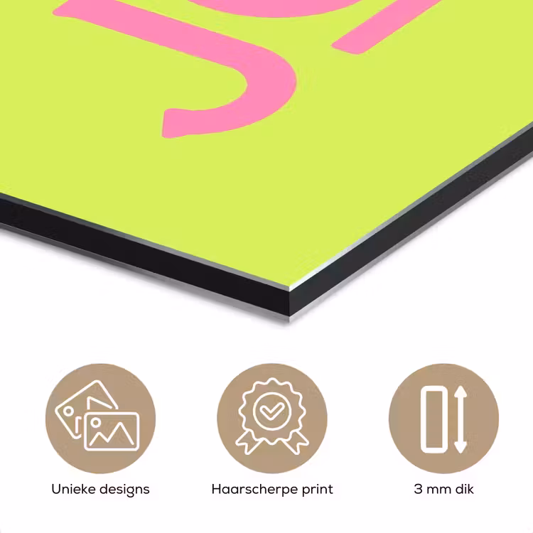 Groen - Roze bonjour - art-deco aluminium wit klein -closeup_NL