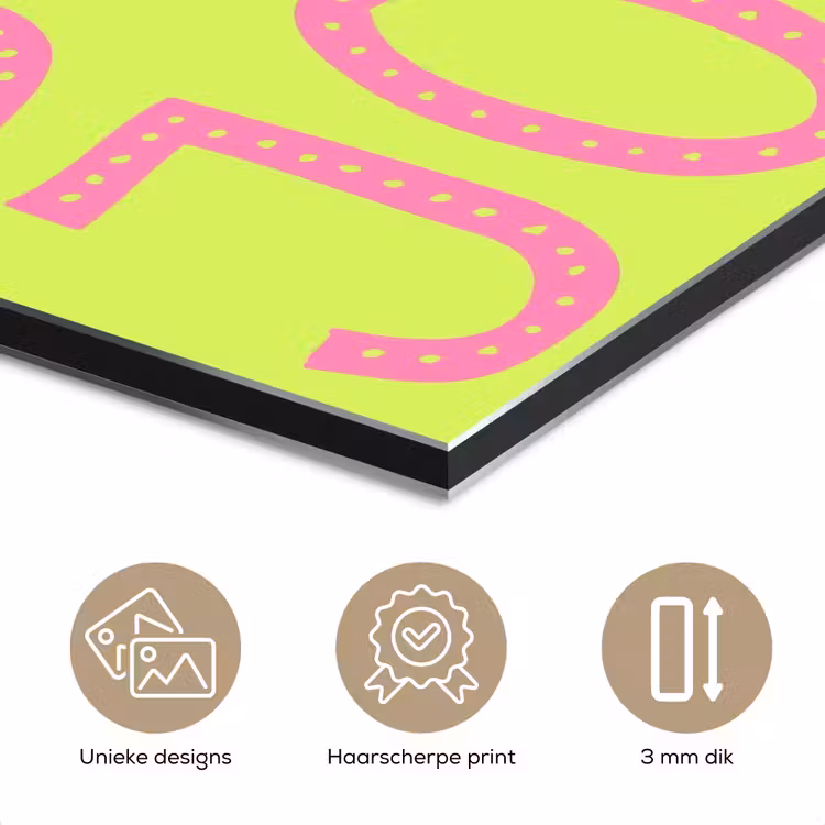 Groen - Smiley - Bonjour - Roze aluminium wit klein -closeup_NL