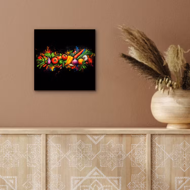 Groente - Eten - Kruiden - Graffiti - Koken aluminium wit klein -sfeer4