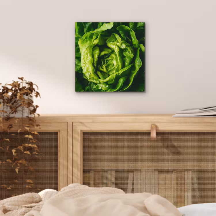 Groente - Sla - Groen aluminium wit klein -sfeer3