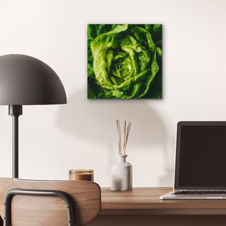 Groente - Sla - Groen aluminium wit klein -sfeer5