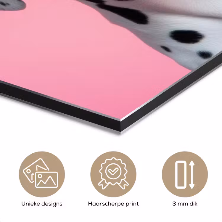 Hartjes - Hond - Valentijn - Roze aluminium wit klein -closeup_NL