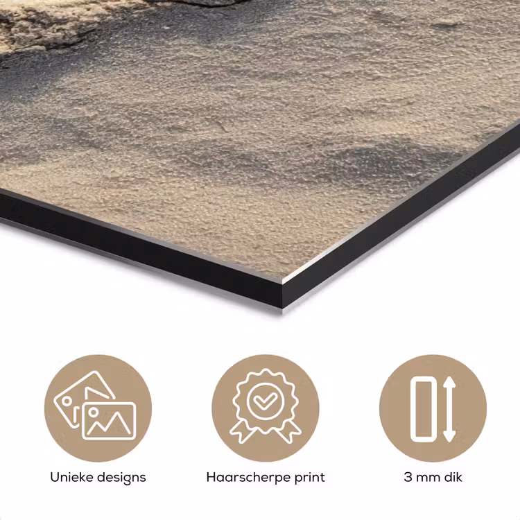 Hartvorm - Getekend - Beige - Zand aluminium wit klein -closeup_NL