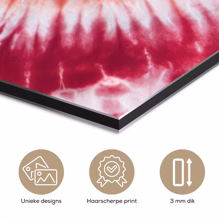 Hartvorm - Roze - Tie dye aluminium wit klein -closeup_NL