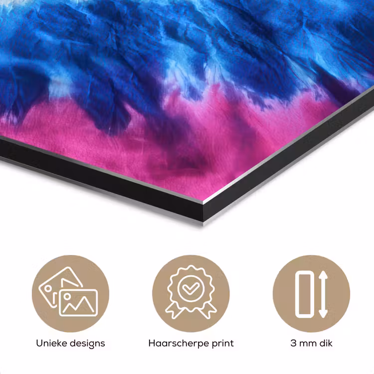 Hartvormig - Tie dye - Paars aluminium wit klein -closeup_NL
