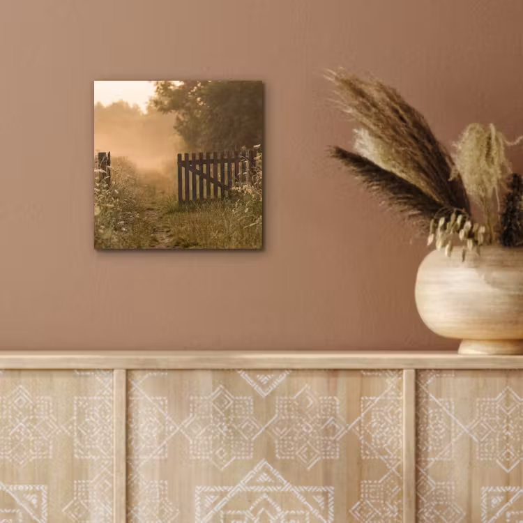 Hek - Natuur - Mist - Veld aluminium wit klein -sfeer4