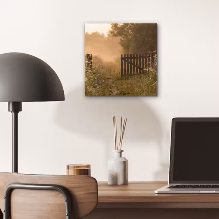Hek - Natuur - Mist - Veld aluminium wit klein -sfeer5