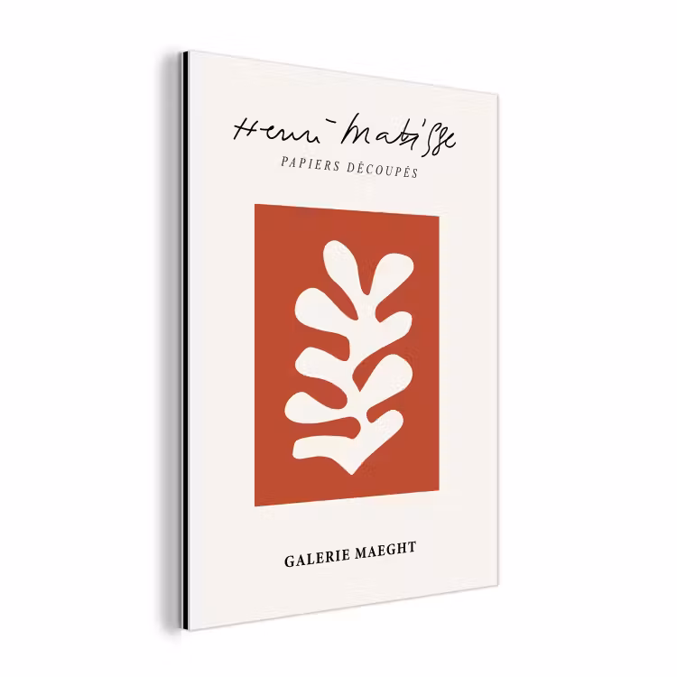 Henri Matisse - Planten - Kunst - Abstract - Vintage aluminium wit klein -3d