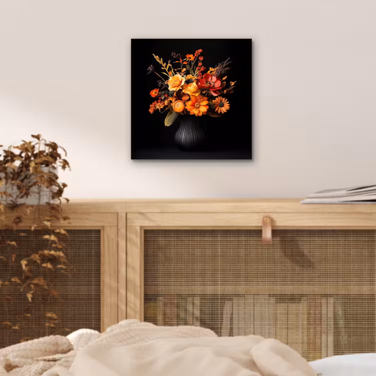 Herfst - Boeket - Oranje aluminium wit klein -sfeer3