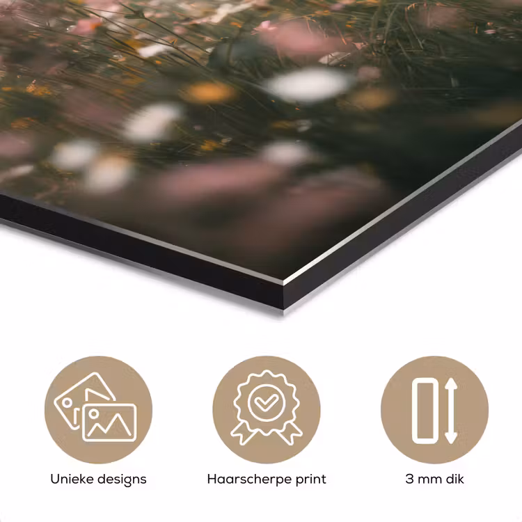 Hert - Wilde bloemen - Bos aluminium wit klein -closeup_NL