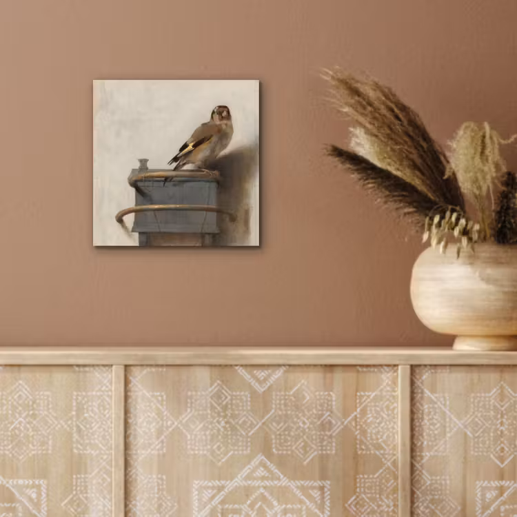 Het puttertje - Carel Fabritius aluminium wit klein -sfeer4