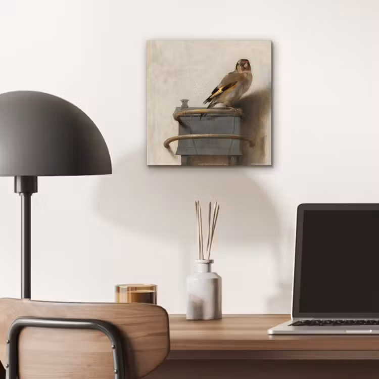 Het puttertje - Carel Fabritius aluminium wit klein -sfeer5