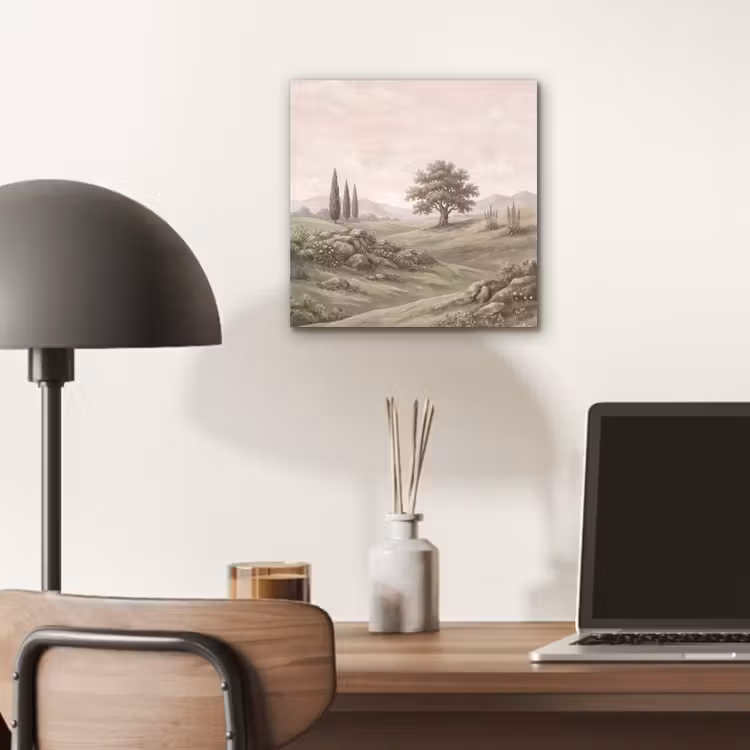 Heuvellandschap - Bomen - Natuur - Groen aluminium wit klein -sfeer5