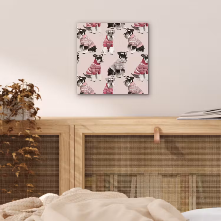 Honden - Truien - Rood aluminium wit klein 46 -sfeer3