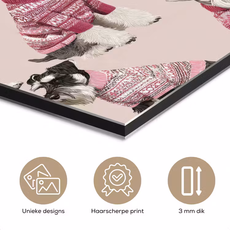 Honden - Truien - Rood aluminium wit klein 46 -closeup_NL