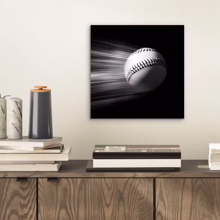 Honkbal - Wit - Vliegt aluminium wit klein -sfeer1