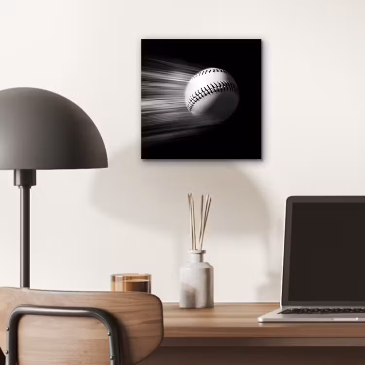 Honkbal - Wit - Vliegt aluminium wit klein -sfeer5