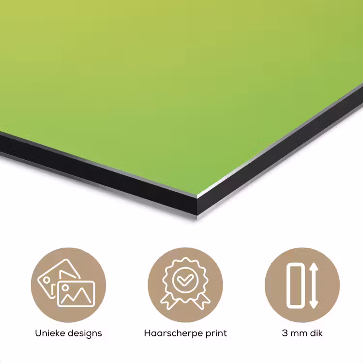 Hoorntje - Schepijs - Groen aluminium wit klein -closeup_NL