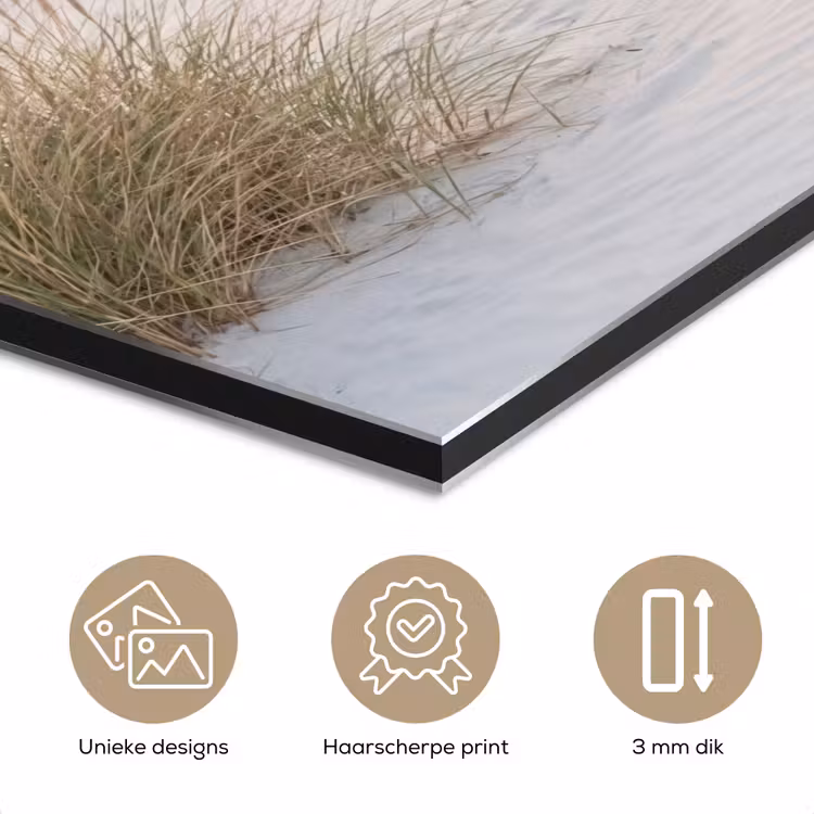 Horizon - Duinlandschap - Zand aluminium wit klein -closeup_NL