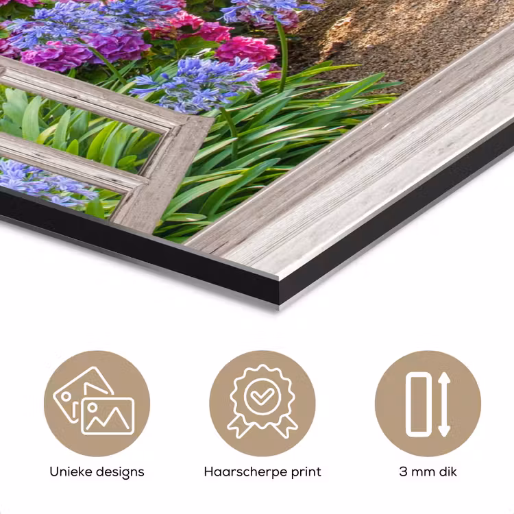 Hortensia - Doorkijk - Bloemen - Zomer - Paars - Pad aluminium wit klein -closeup_NL