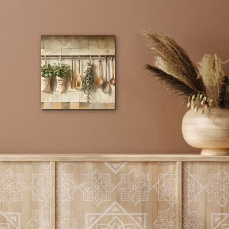 Hout - Keukengerei - Stilleven - Tegels aluminium wit klein -sfeer4