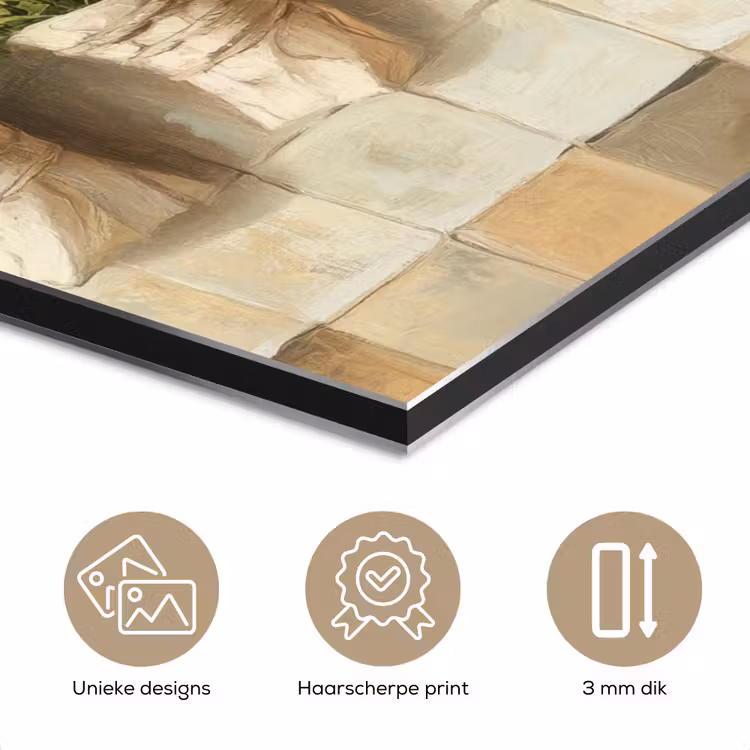 Hout - Keukengerei - Stilleven - Tegels aluminium wit klein -closeup_NL
