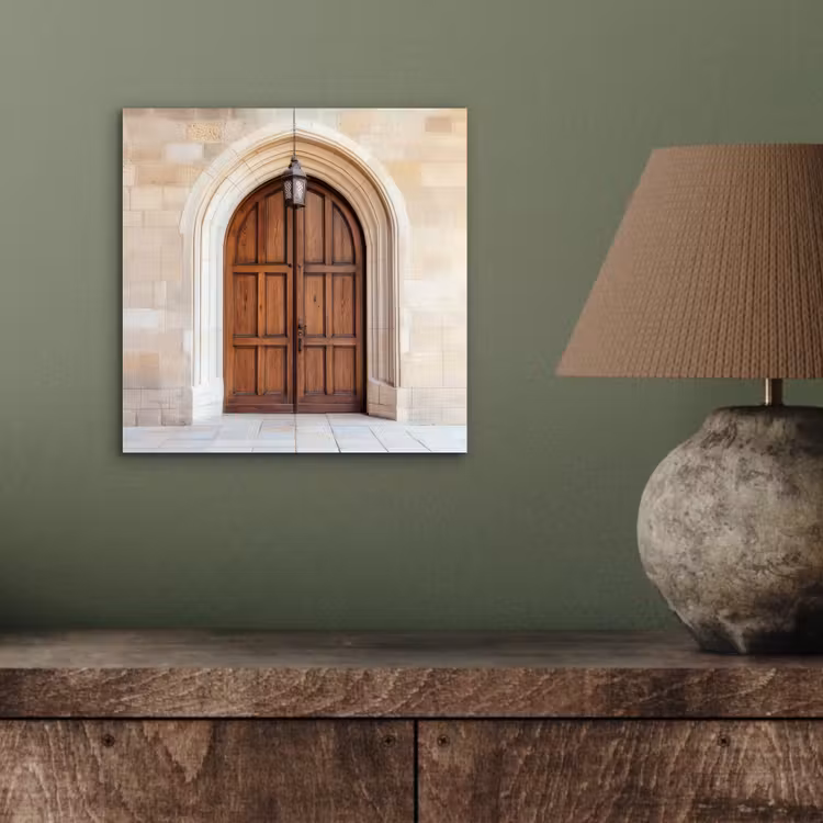 Houten - Deur - Lantaarn aluminium wit klein -sfeer2