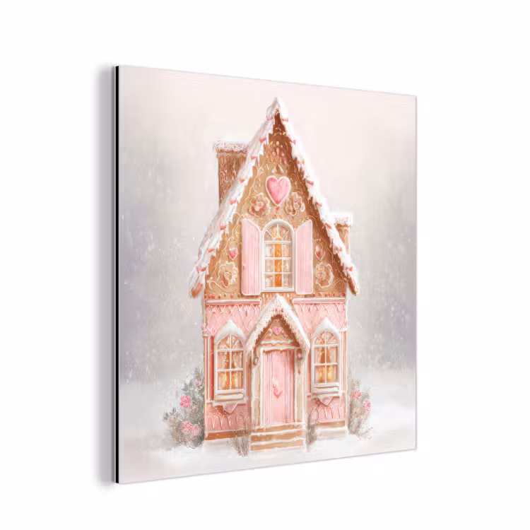 Huisje - Suiker - Pastel aluminium wit klein -3d