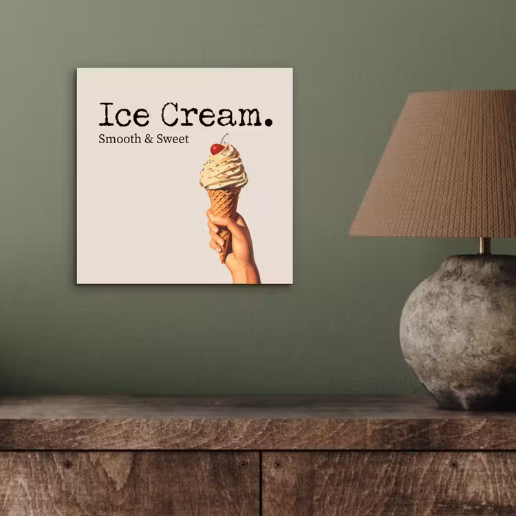 Ice cream - Softijs - Kleurrijk - Kers aluminium wit klein -sfeer2