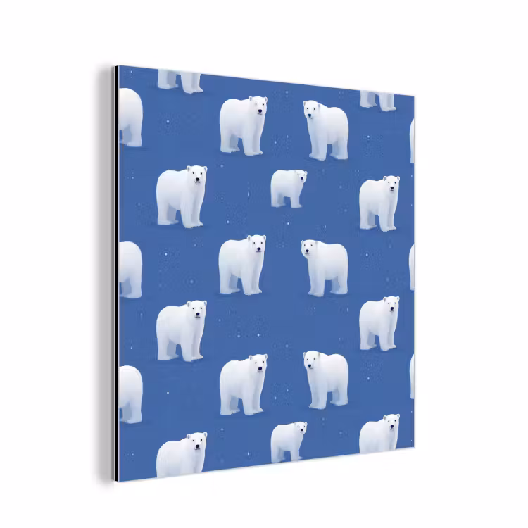 IJsbeer - Patroon - Blauw aluminium wit klein 46 -3d