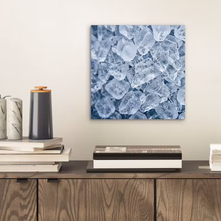 Ijsblokjes - Water - Blauw aluminium wit klein -sfeer1