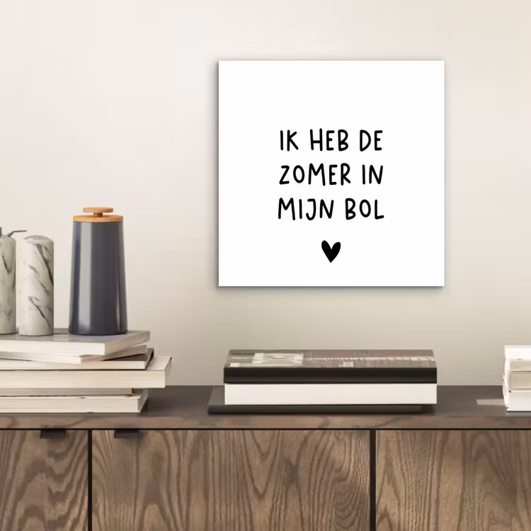 Ik heb de zomer in mijn bol - André Hazes - Spreuken - Quotes aluminium wit klein -sfeer1