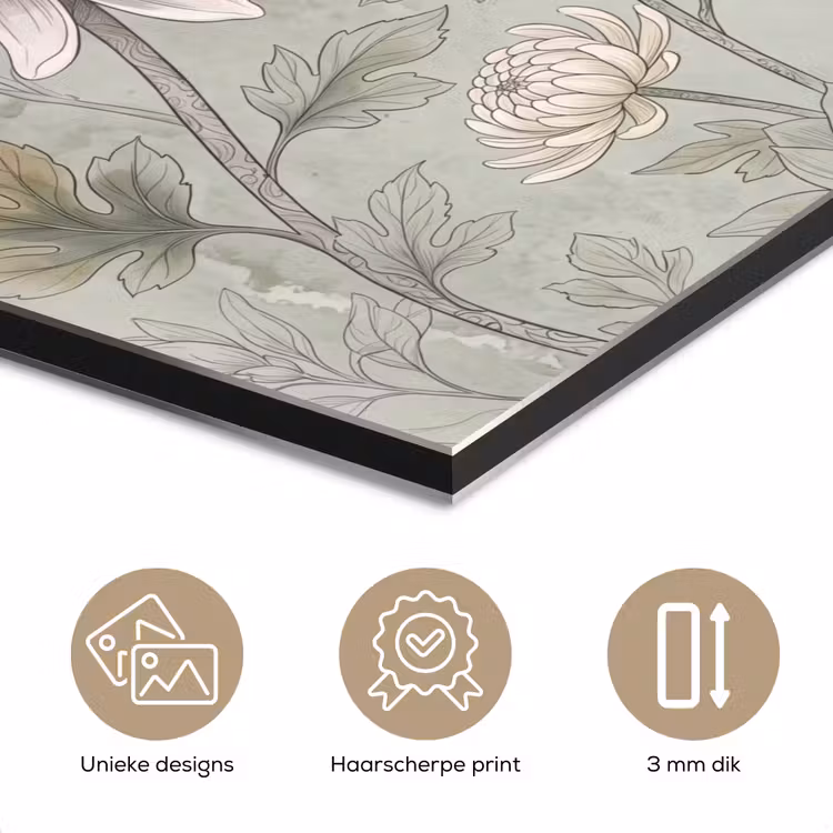 Illustratie - Bloemen - Groen aluminium wit klein -closeup_NL