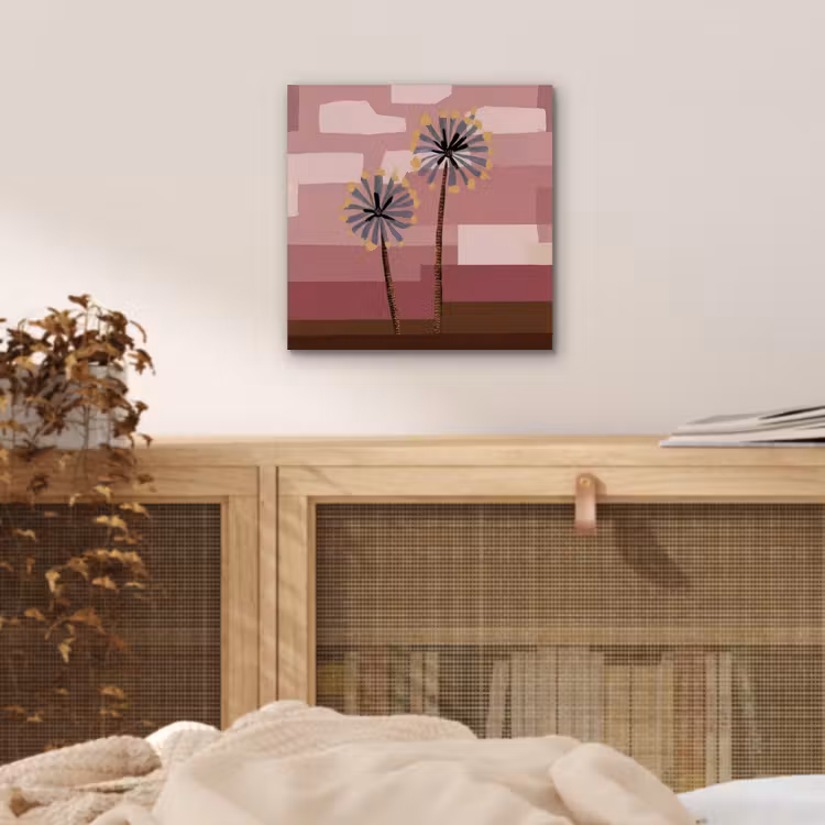 Illustratie - Bloemen - Vlakken - Abstract aluminium wit klein -sfeer3