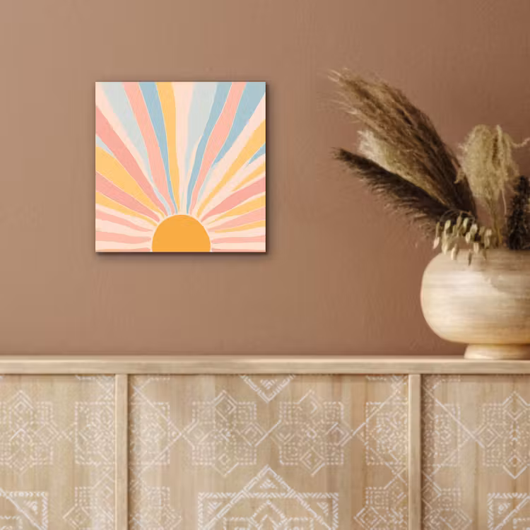 Illustratie - Zon - Pastelkleuren aluminium wit klein -sfeer4
