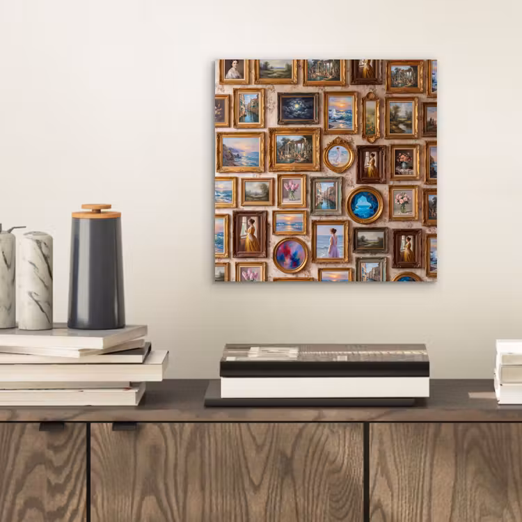 Interieur - Kunst - Collectie - Klassiek - Goud aluminium wit klein -sfeer1