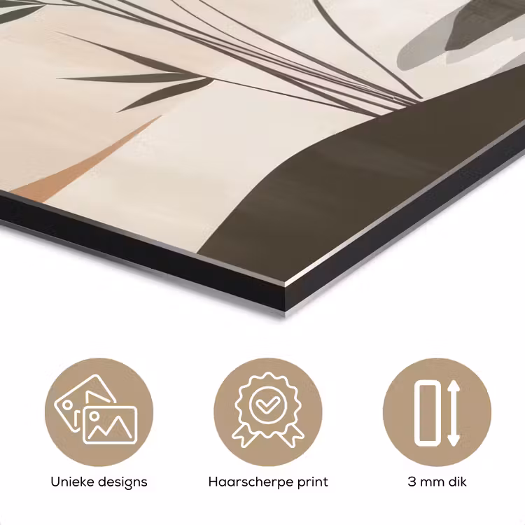 Japandi - Landschap - Beige aluminium wit klein -closeup_NL