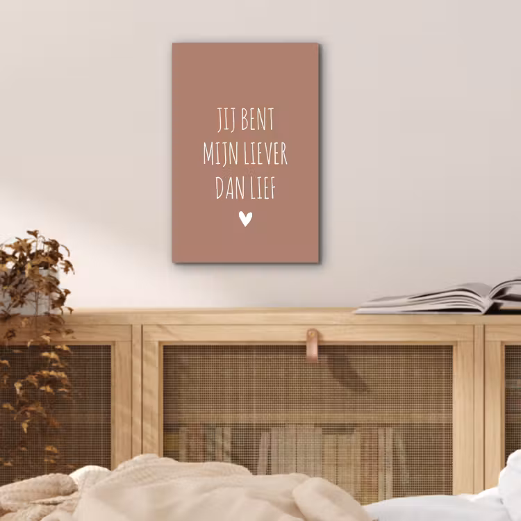 Jij bent mijn liever dan lief - Spreuken - Quotes aluminium wit klein -sfeer3