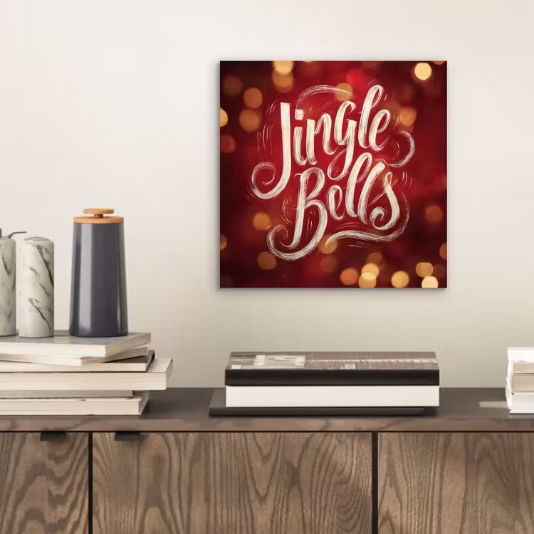Jingle - Bells - Kerst - Rood aluminium wit klein -sfeer1
