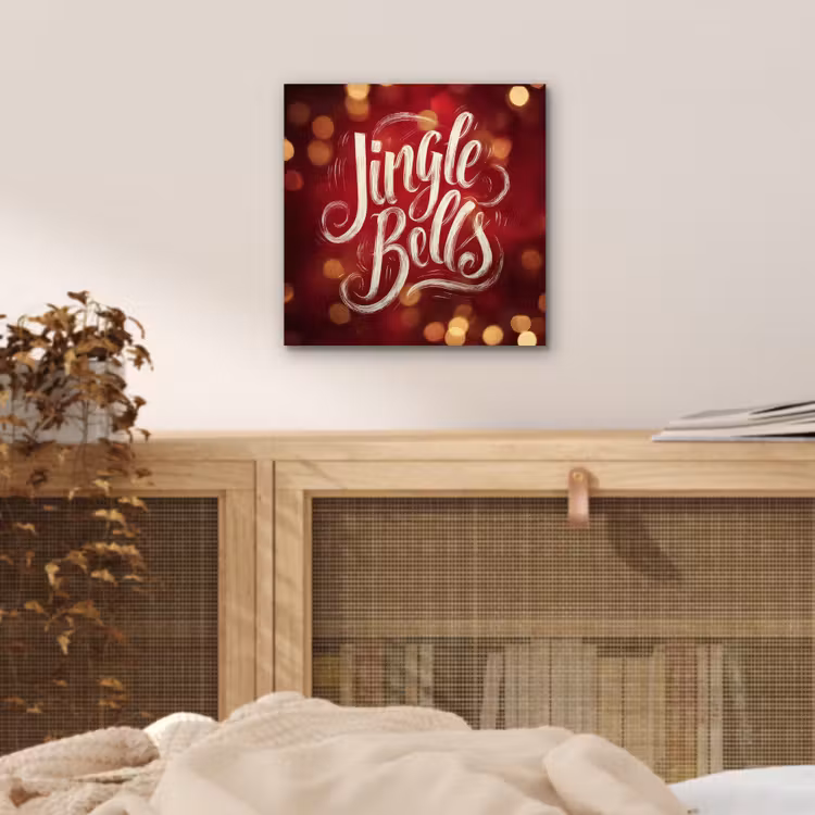 Jingle - Bells - Kerst - Rood aluminium wit klein -sfeer3