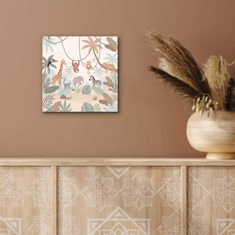 Jungle - Dieren - Groen aluminium wit klein -sfeer4