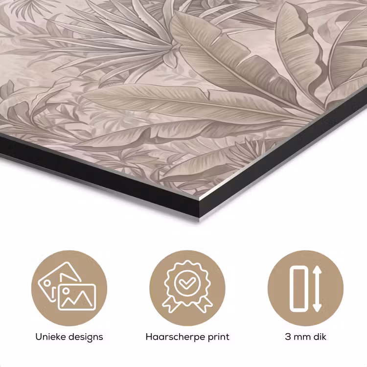 Jungle - Tropisch - Natuur -Vintage - Beige aluminium wit klein -closeup_NL