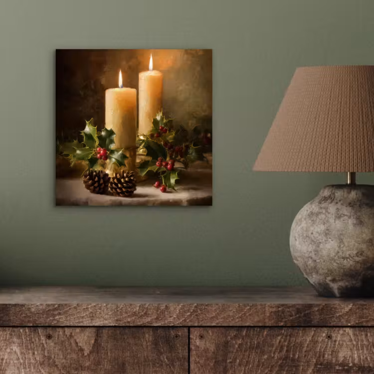 Kaarslicht - Kerst - Veelkleurig aluminium wit klein -sfeer2