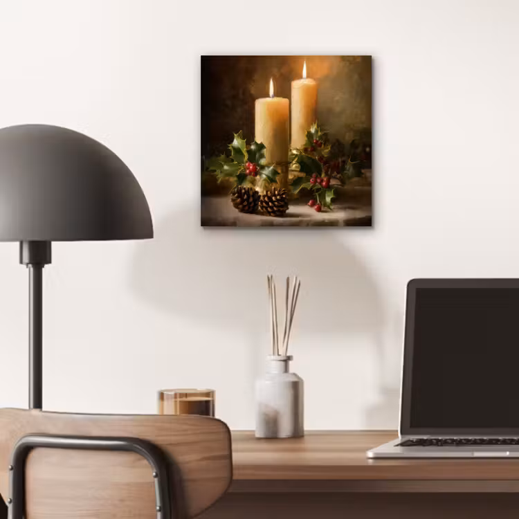Kaarslicht - Kerst - Veelkleurig aluminium wit klein -sfeer5