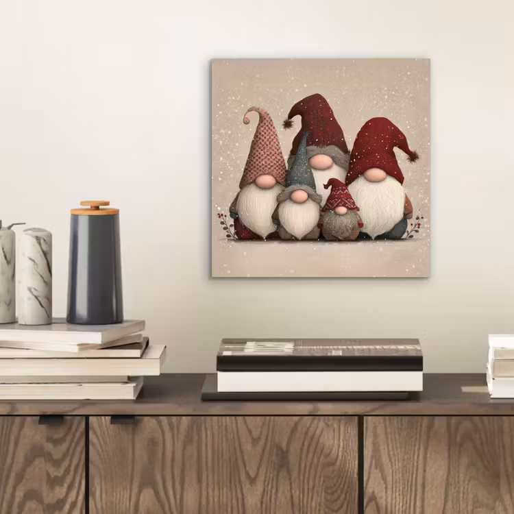 Kabouters - Kerst - Sneeuw - Puntmutsen aluminium wit klein -sfeer1