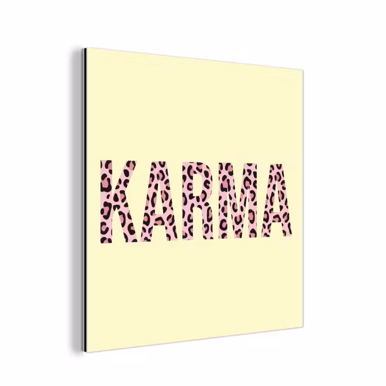 Karma - Luipaardprint - Geel aluminium wit klein -3d