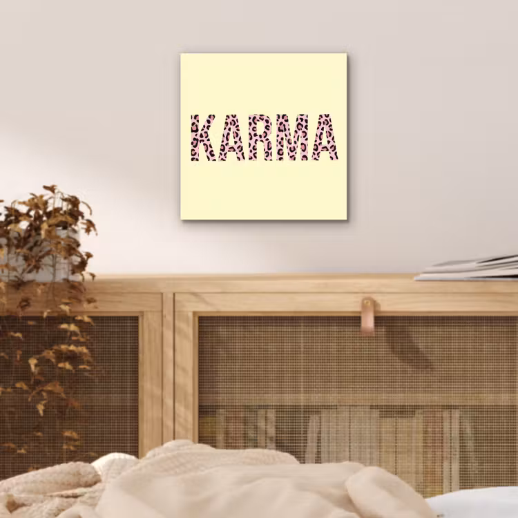 Karma - Luipaardprint - Geel aluminium wit klein -sfeer3