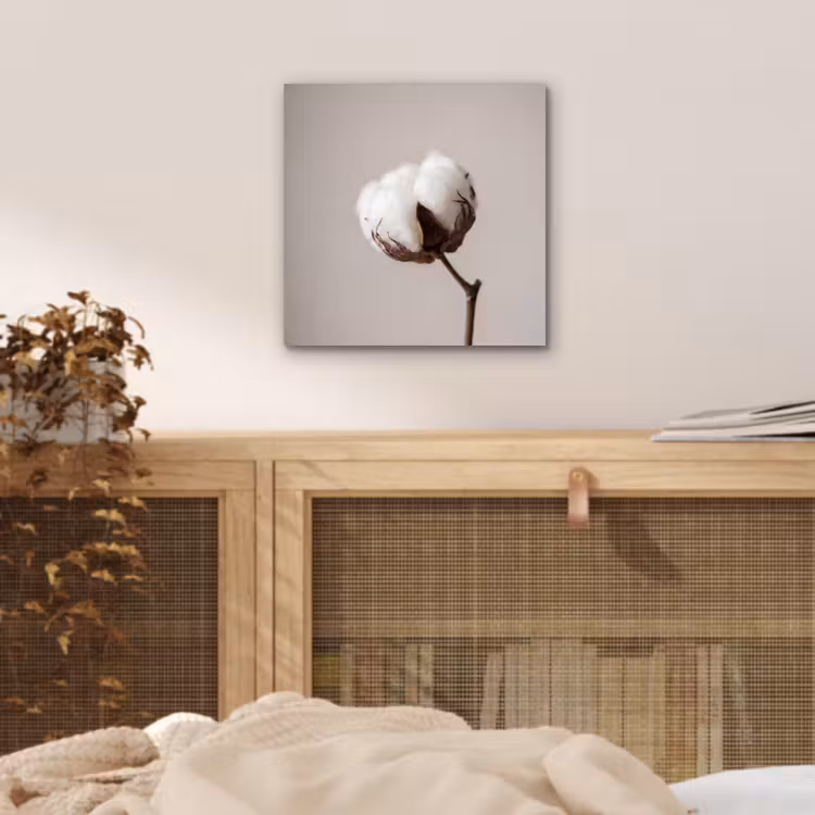 Katoenbol - Minimalistisch - Wit aluminium wit klein -sfeer3