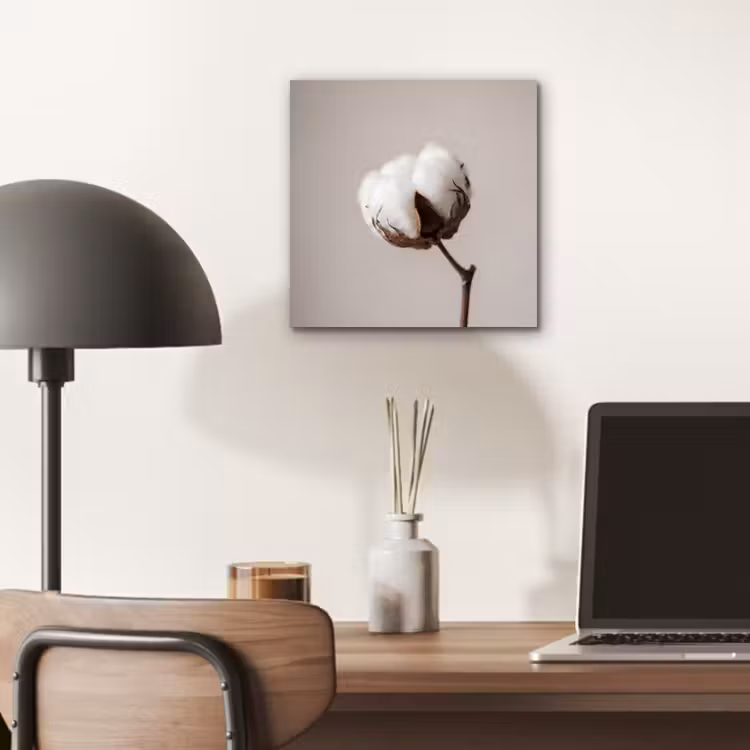 Katoenbol - Minimalistisch - Wit aluminium wit klein -sfeer5