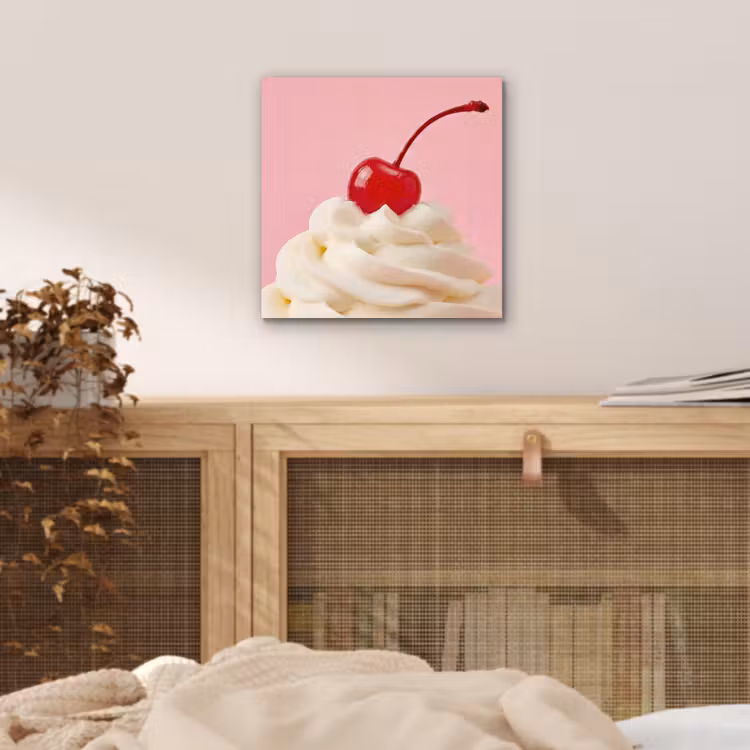 Kers - Slagroom - Roze aluminium wit klein -sfeer3